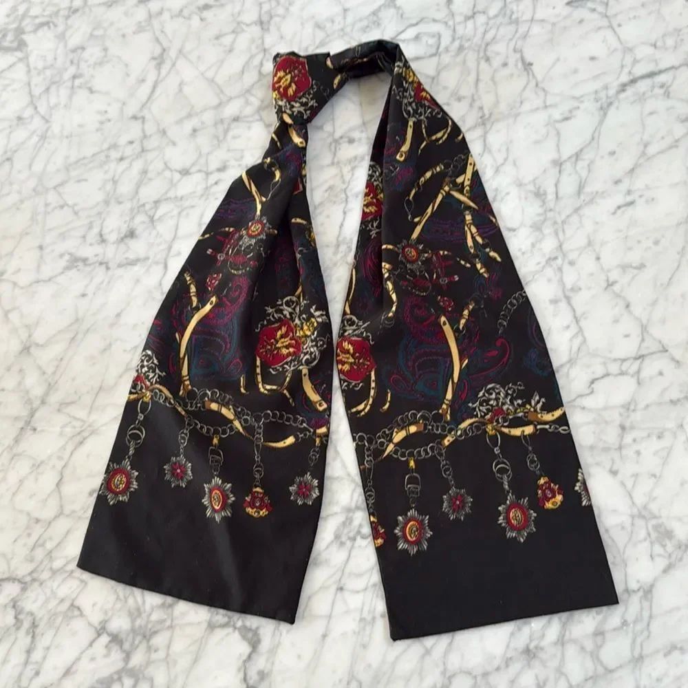 Vintage Equestrian Scarf 8x60”